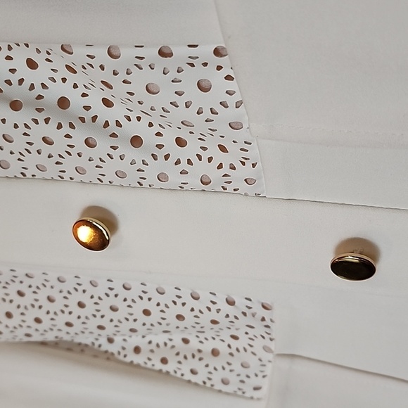 NWT Anne Klein Blazer Jacket size 2 cream color gold button closure - Picture 5 of 17